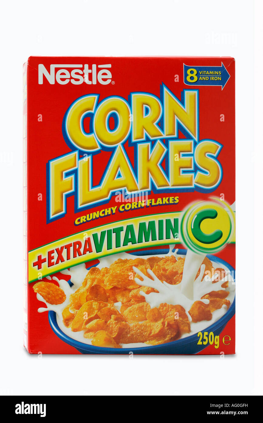 Nestle Corn Flakes with extra vitamin C crisps Stock Photo Alamy