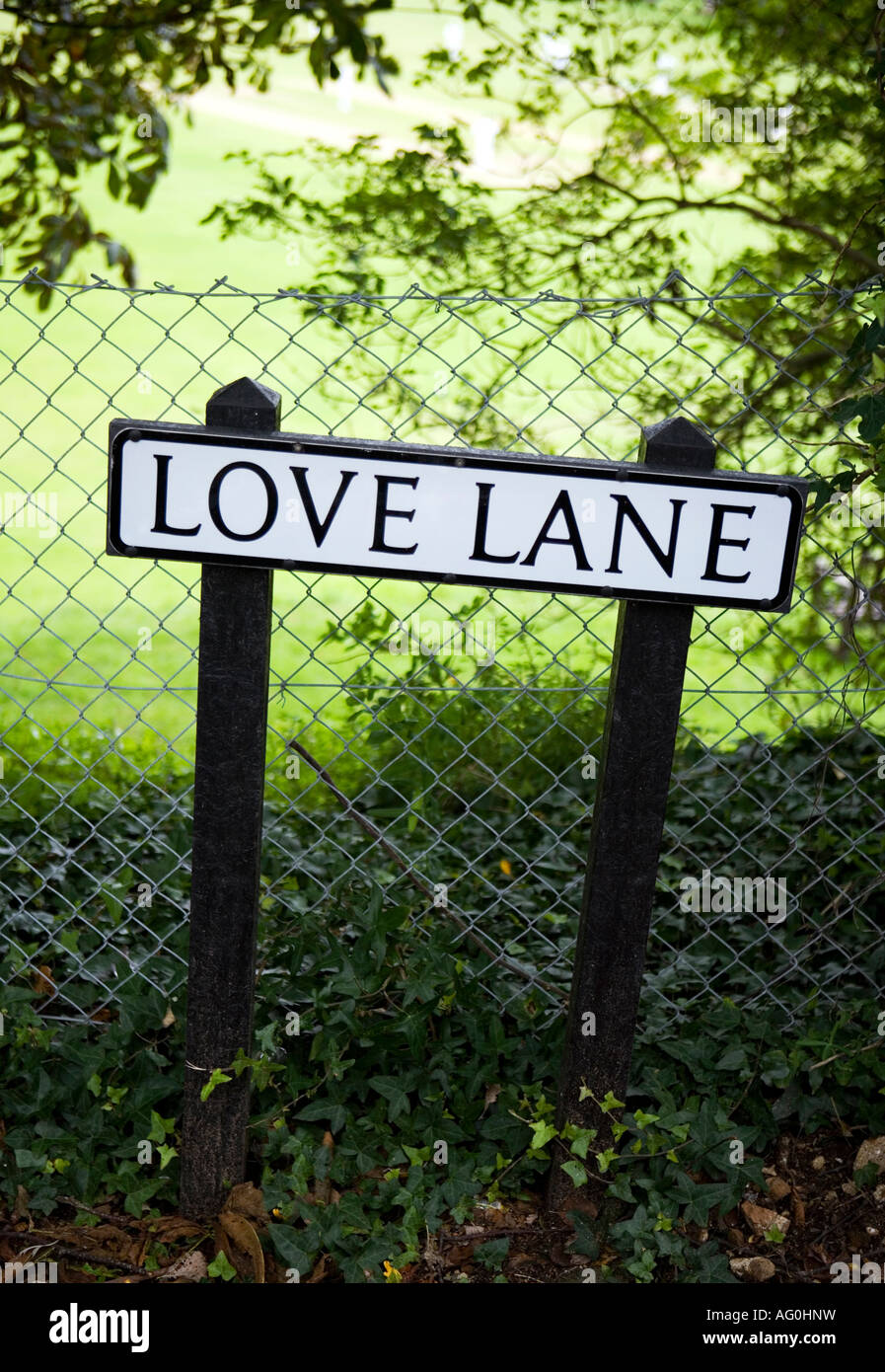 Road sign 'Love lane' Stock Photo Alamy