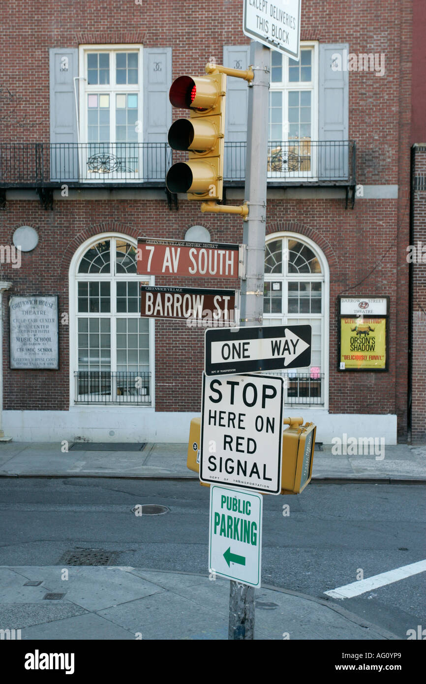 traffic lights and collection of street signs 7th Ave South Barrow ...