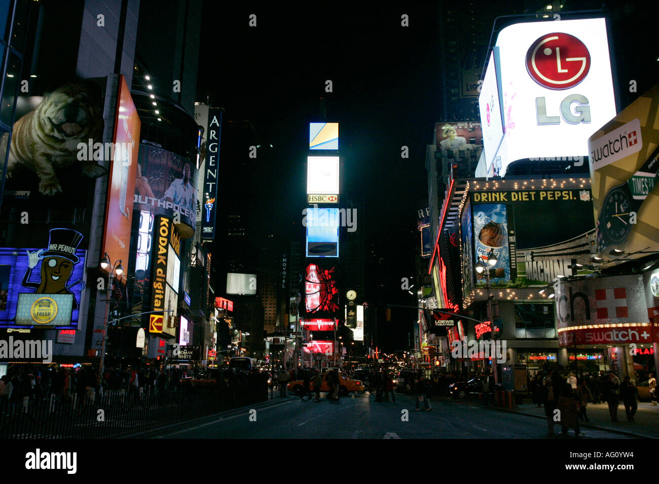 times square in nighttime new york city new york USA Stock Photo