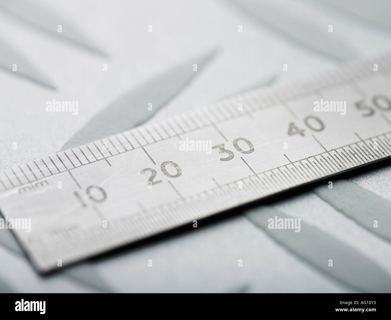 precision steel rule hand tool Stock Photo Alamy