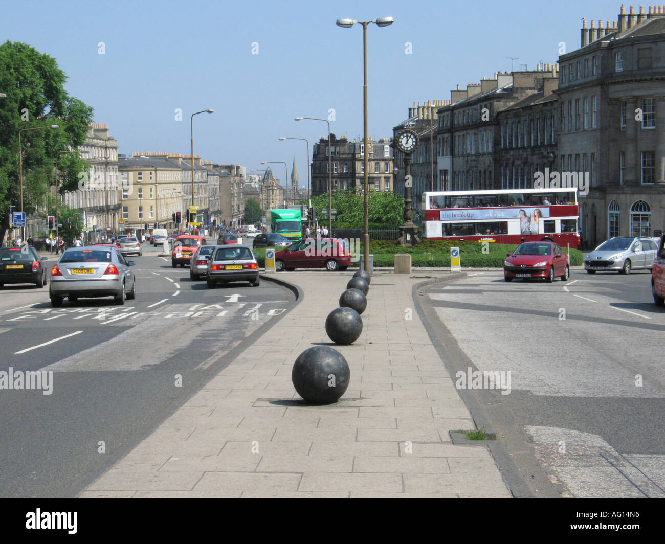The top of Leith Walk looking north east, Edinburgh, Scotland, UK Stock