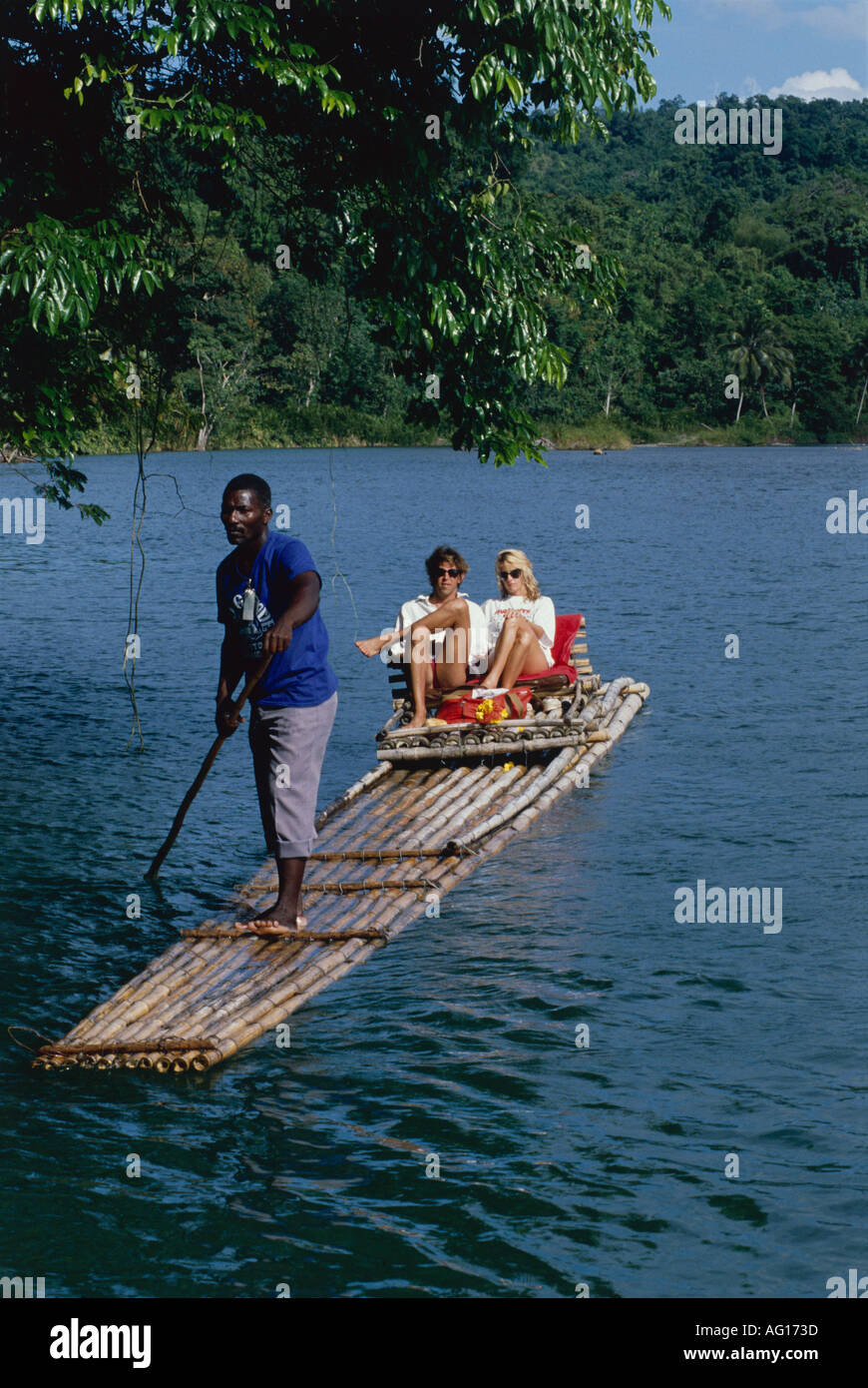 Jamaica Rafting On The Rio Grande Stock Photo Alamy