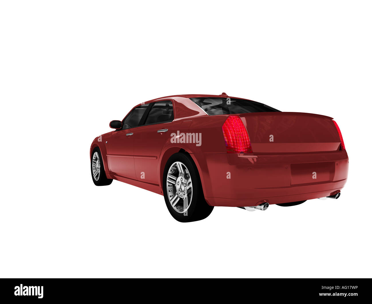 isolated red car back view Stock Photo Alamy