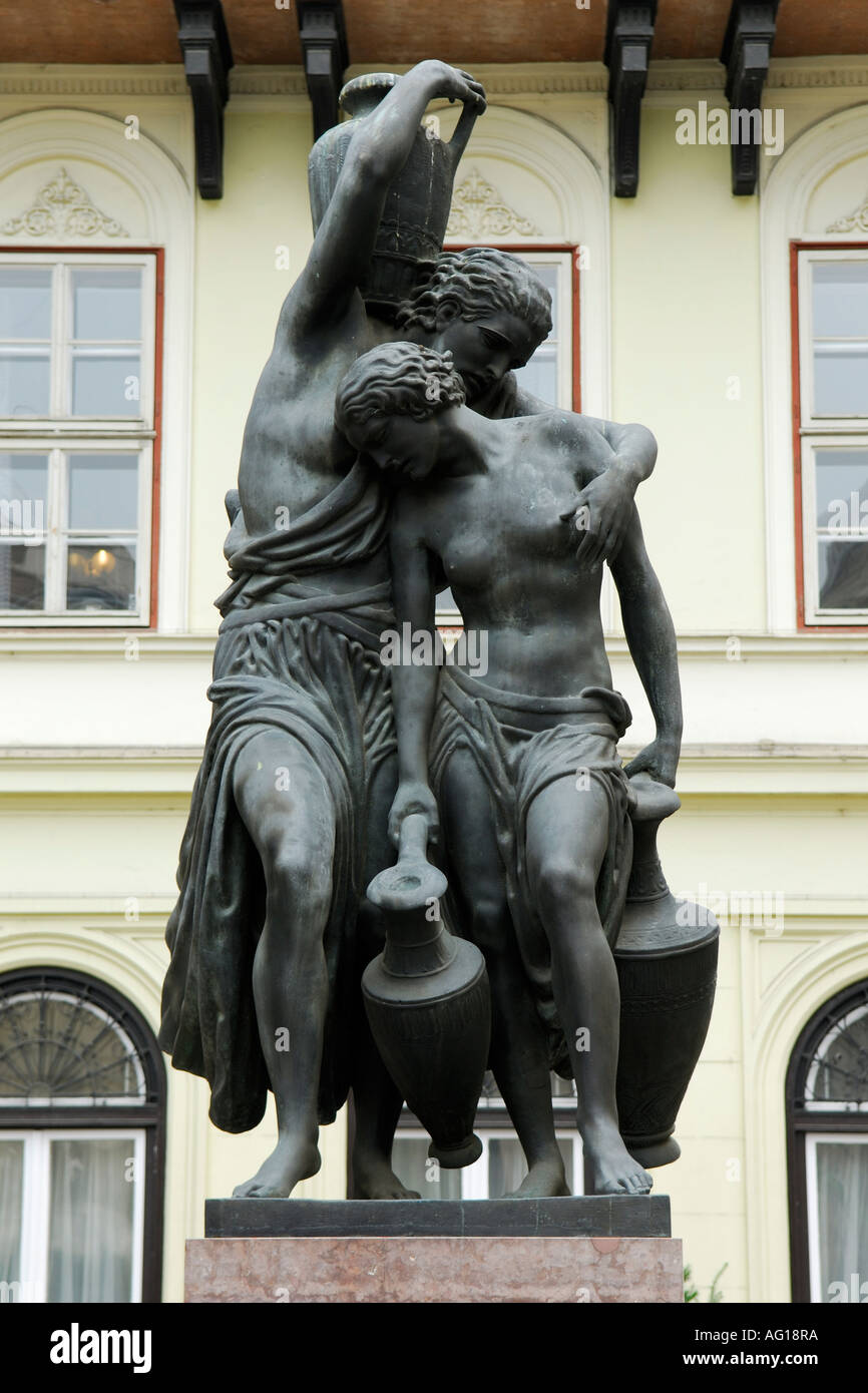 The water carrier statue Budapest Hungary Stock Photo Alamy