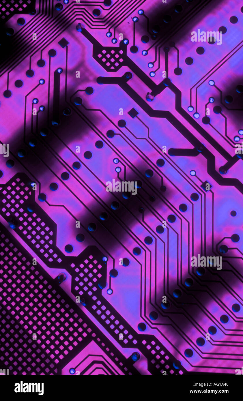 Purple Printed Circuit Board Hi res Stock Photography And Images Alamy