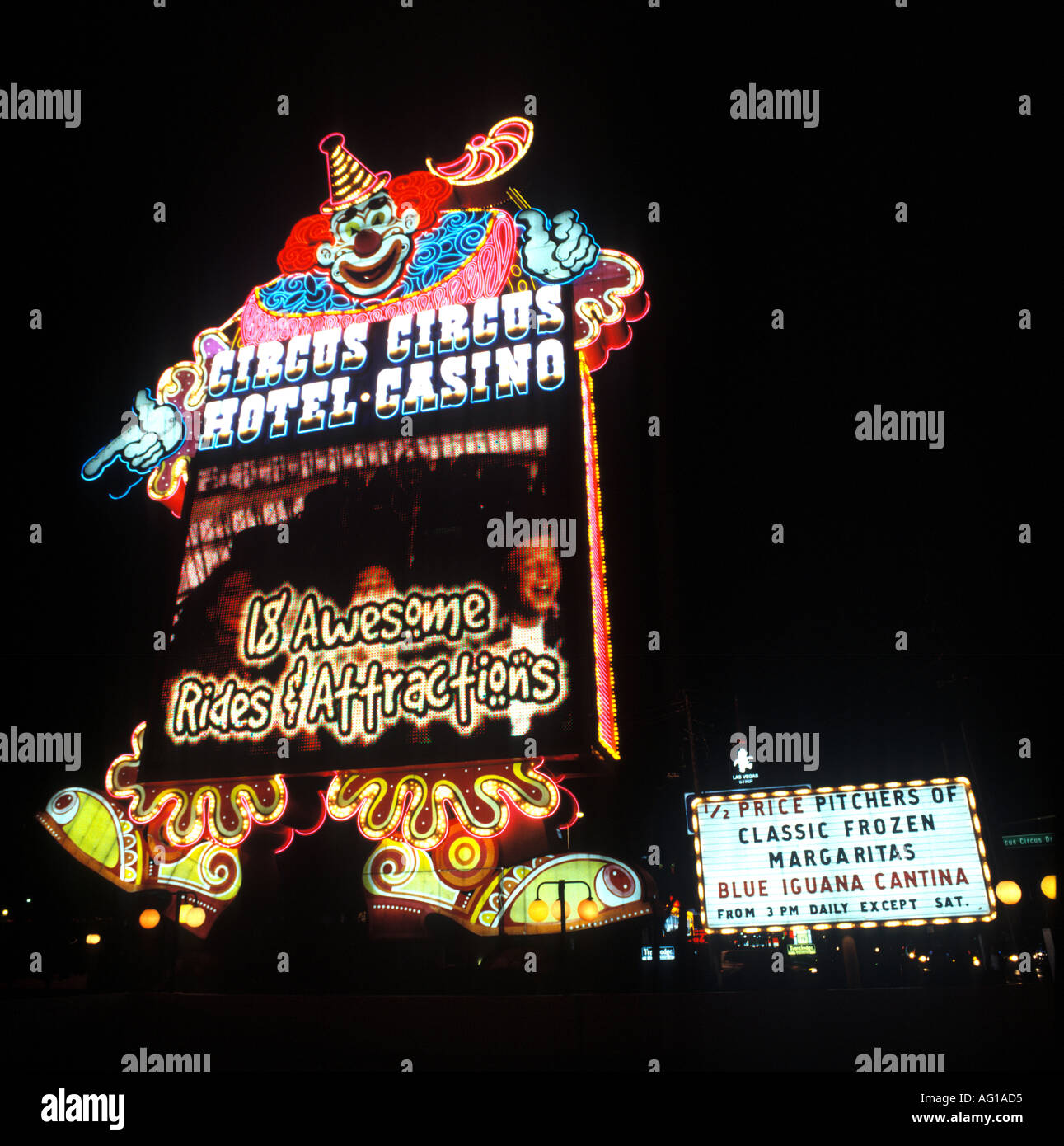 Circus Circus Hotel Casino sign in Las Vegas USA Stock Photo