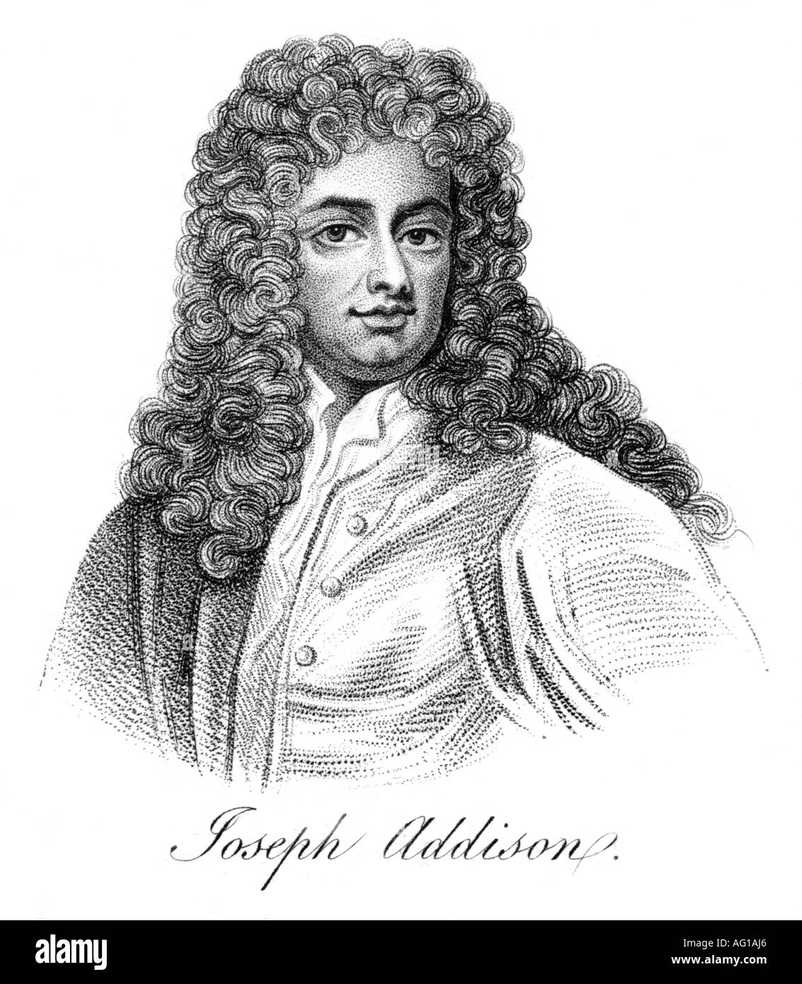 Addison, Joseph, 1.5.1672 - 17.6.1719, English author/writer & politician, portrait, engraving, London 1811, Great Britain, politics, , Artist's Copyright has not to be cleared Stock Photo