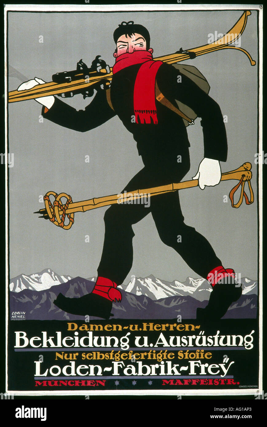 advertising, clothing, Loden - Fabrik - Frey, Munich, 1913, Stock Photo