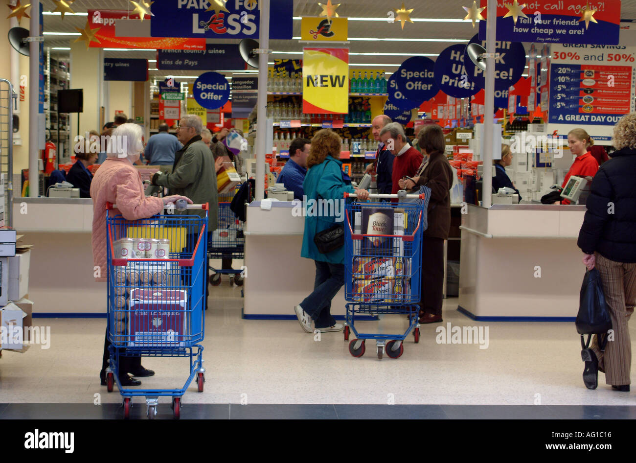 Alcohol Checkout Wine Store Cite Europe Calais France Tesco Shop Stock