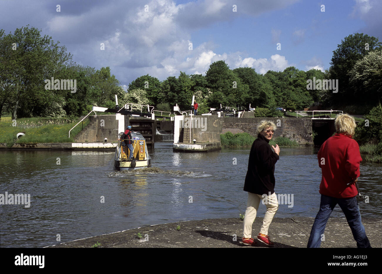 Grand Union Canal at Knowle Locks, West Midlands, England, UK Stock ...