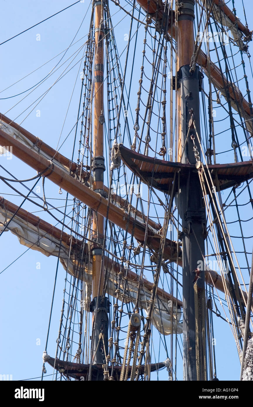 sailing ship rigging Stock Photo Alamy