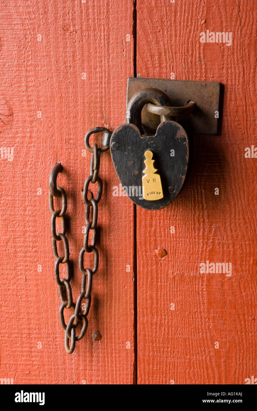 Padlock on the jail door Fort Vancouver National Historic Site
