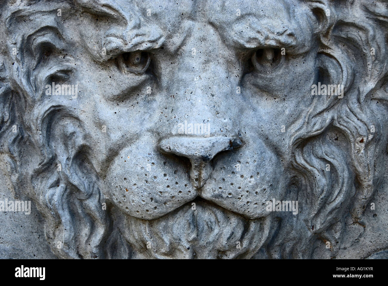 Stone lion head Stock Photo Alamy