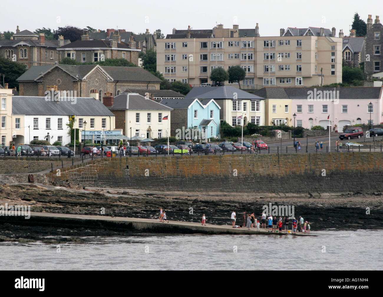 Clevedon sea front, Somerset, England Stock Photo