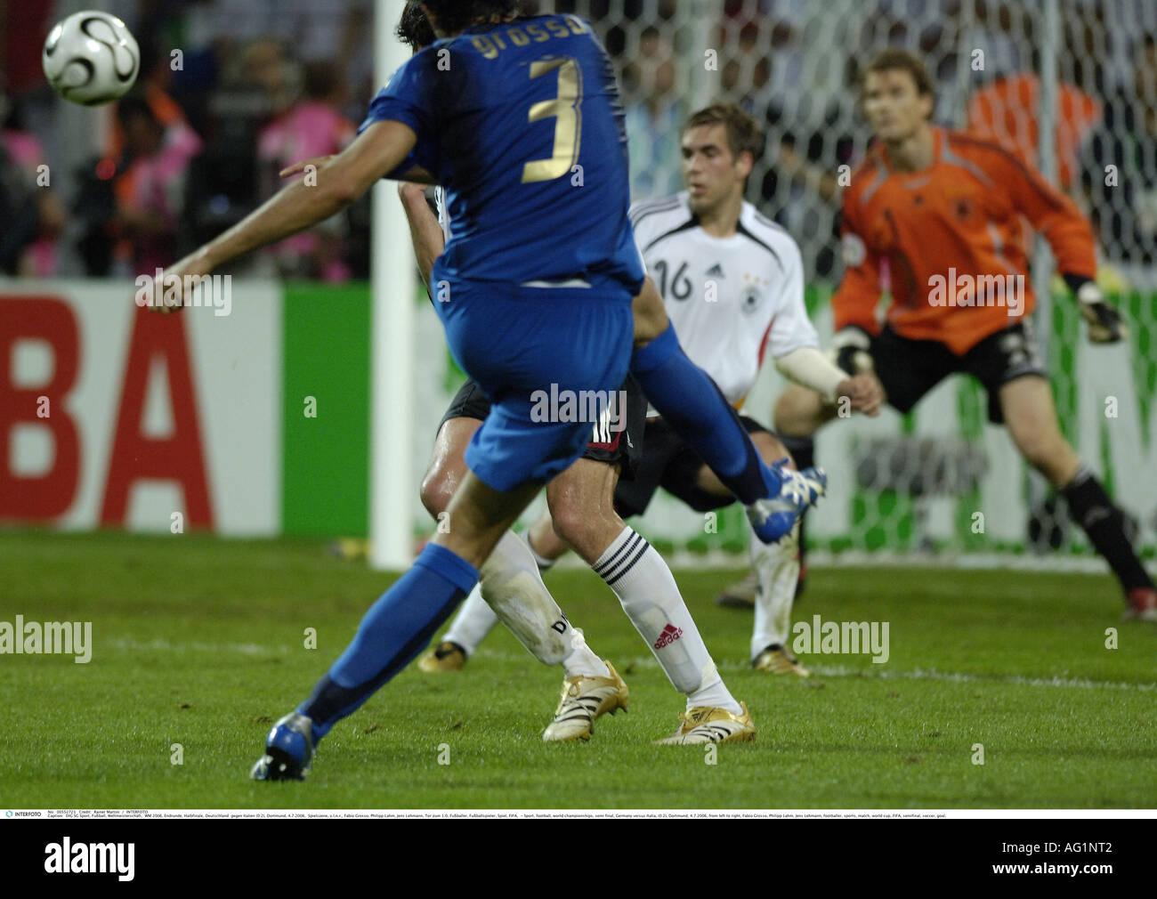 Sport, football, world championships, semi final, Germany versus Italia, (0:2), Dortmund, 4.7.2006, Additional-Rights-Clearance-Info-Not-Available Stock Photo
