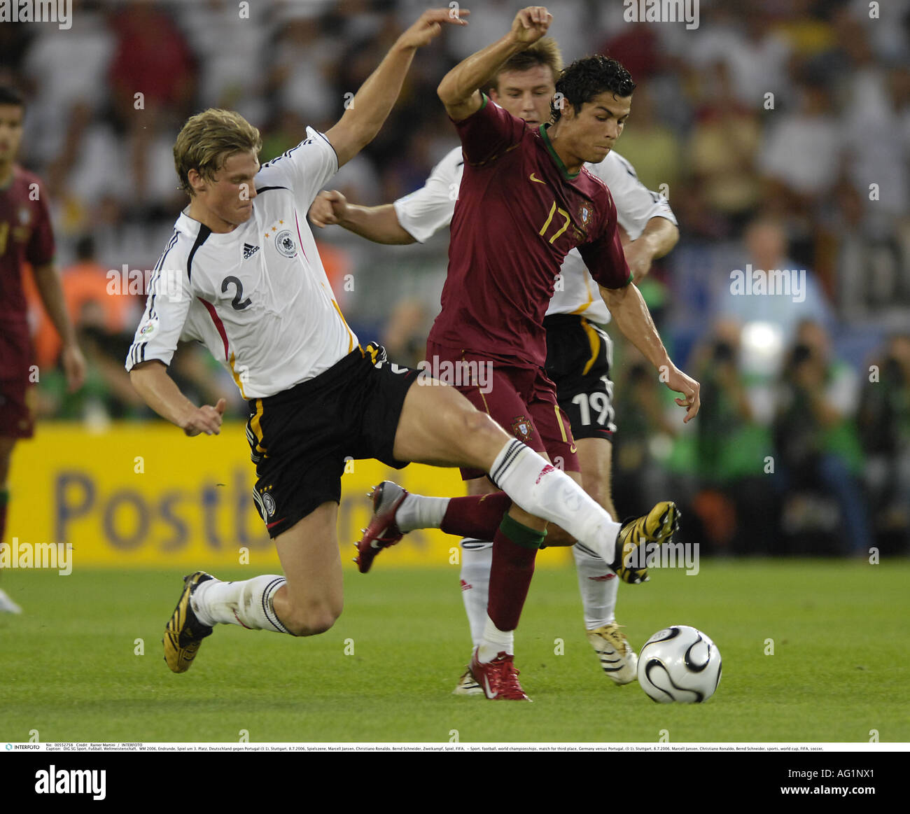 Sport, football, world championships, match for third place, Germany versus Portugal, (3:1), Stuttgart, 8.7.2006, Additional-Rights-Clearance-Info-Not-Available Stock Photo