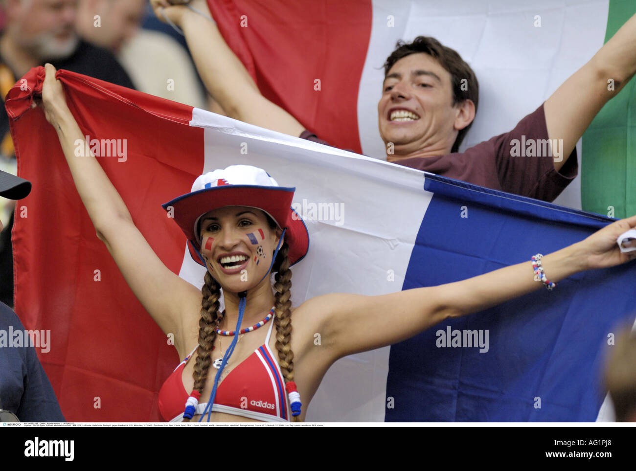 Sport, football, world championships, semifinal, Portugal versus France, (0:1), Munich, 5.7.2006, , Additional-Rights-Clearance-Info-Not-Available Stock Photo