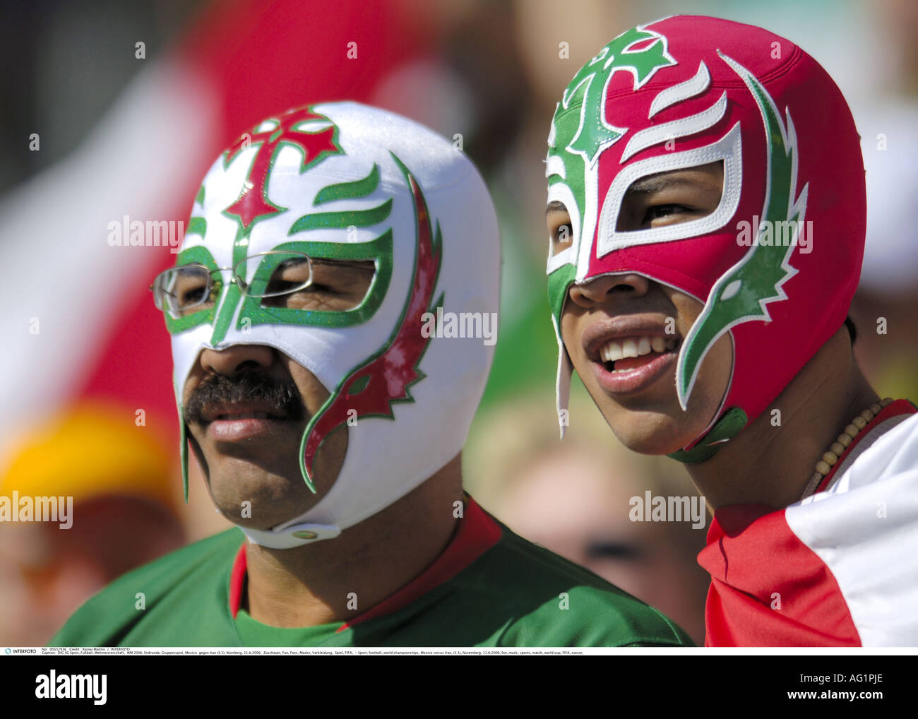 Sport, football, world championships, Mexico versus Iran, (3:1), Nuremberg, 11.6.2006, Additional-Rights-Clearance-Info-Not-Available Stock Photo