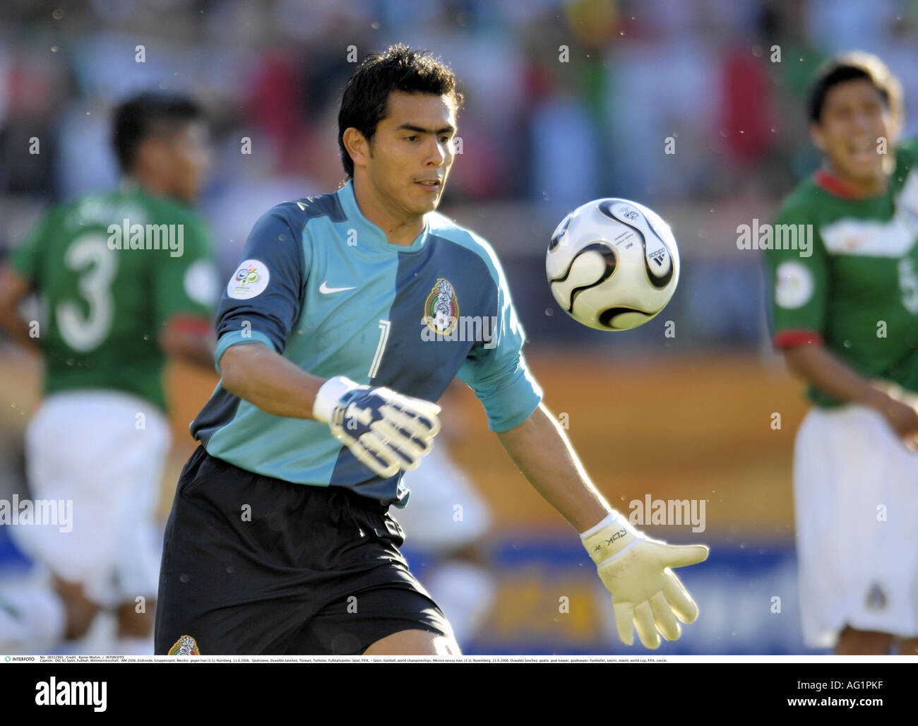 Sport, football, world championships, Mexico versus Iran, (3:1), Nuremberg, 11.6.2006, Additional-Rights-Clearance-Info-Not-Available Stock Photo