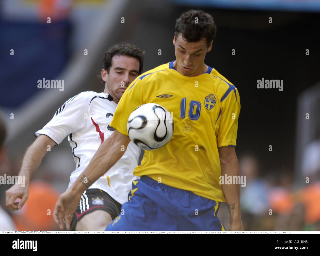 Sport, football, world championships, eighth final, Germany versus Sweden, (2:0), Munich, 24.6.2006, Additional-Rights-Clearance-Info-Not-Available Stock Photo