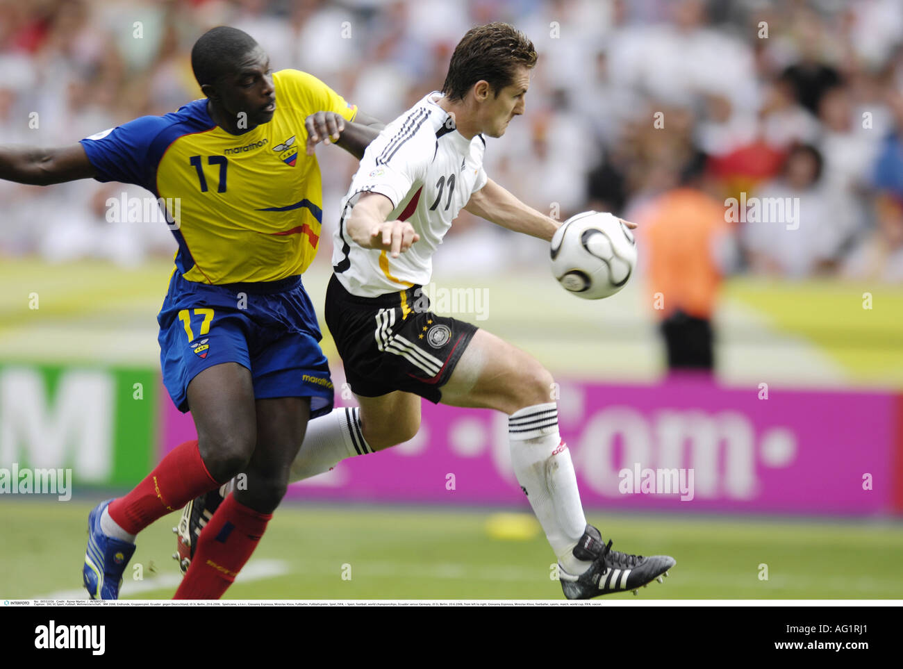 Sport, football, world championships, Ecuador versus Germany, (0:3), Berlin, 20.6.2006, Additional-Rights-Clearance-Info-Not-Available Stock Photo