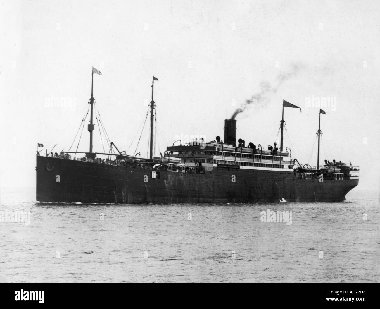 transport/transportation, steam ships, German steamer 'Pennsylvania', built 1896, scrapped 1924, before the US coast, circa 1900, Stock Photo