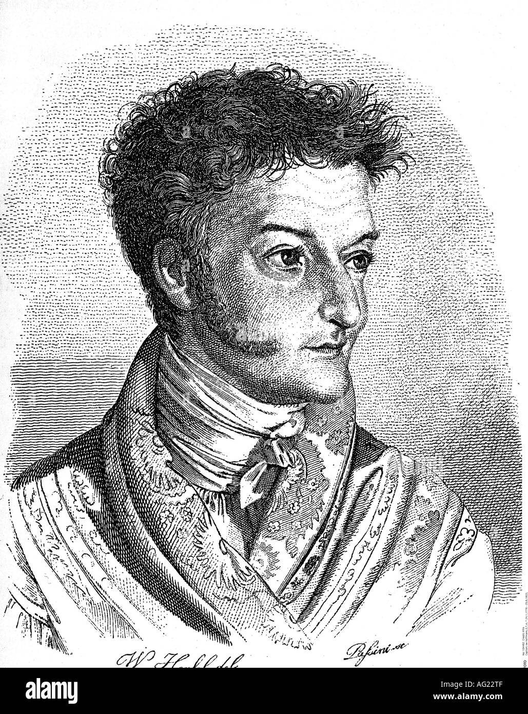 Hoffmann, E.T.A., 24.1.1776 - 25.6.1822, German author / writer, portrait, engraving, Passini, literature, ETA, Ernst Theodor Amadeus, Germany, , Artist's Copyright has not to be cleared Stock Photo