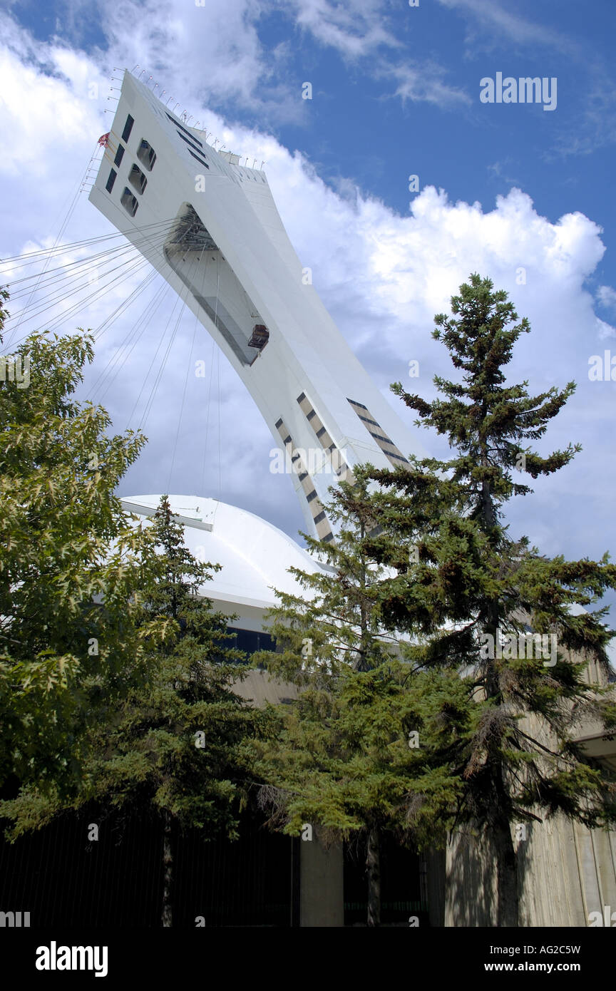 Olympic Stadium Tower Montreal Quebec Canada Stock Photo
