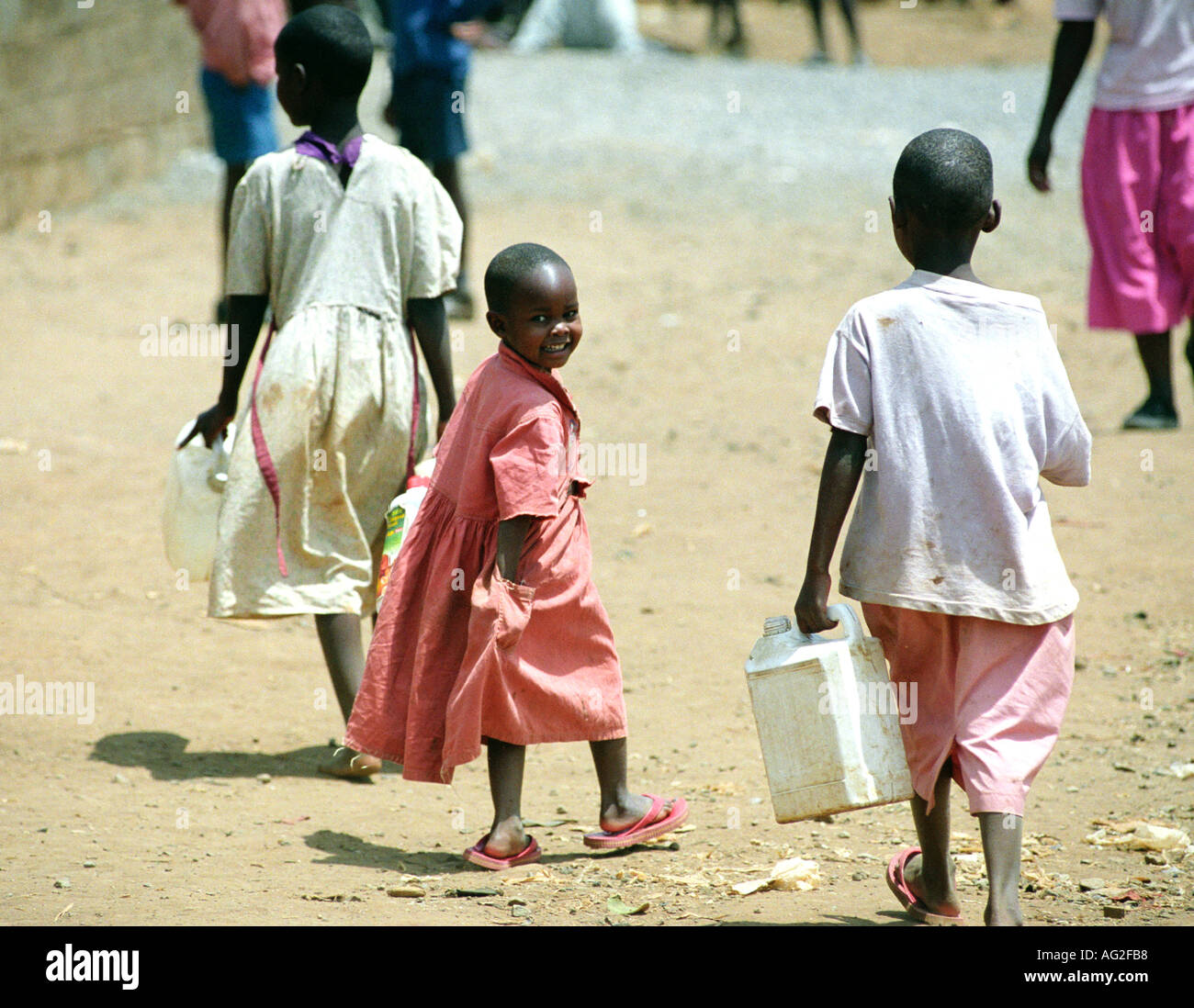 Education School children in the Homa Bay region of Western Kenya Africa Stock Photo