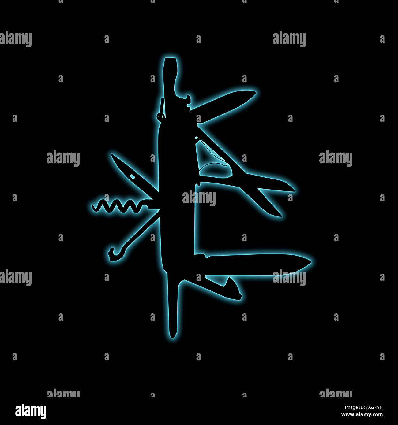 Swiss army utility pen knife Stock Photo Alamy