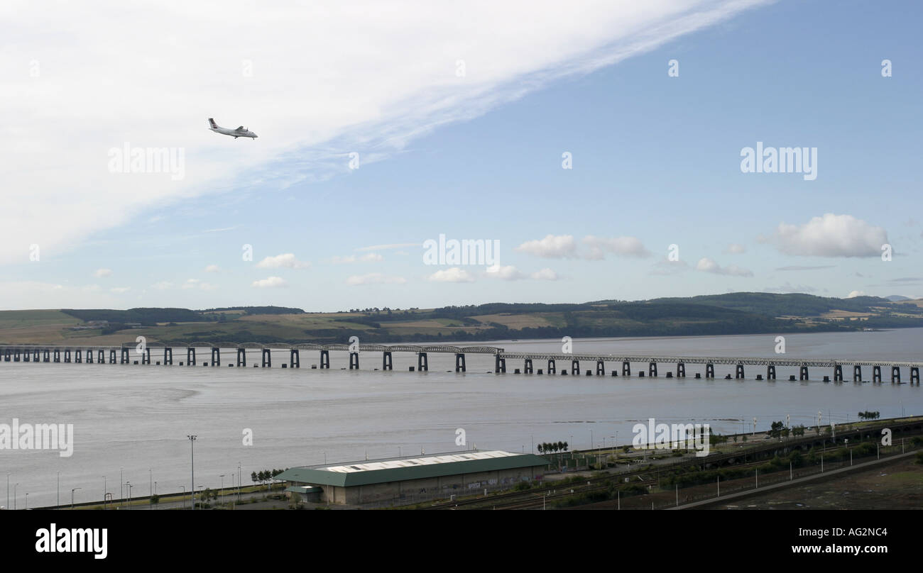 The Tay Rail bridge Dundee Scotland Stock Photo