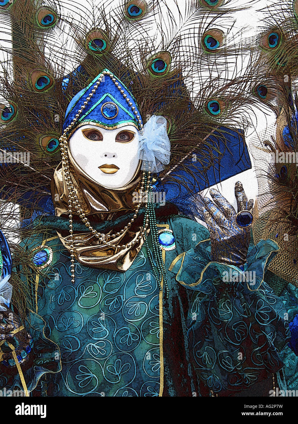 venetian figure in carnival costume Stock Photo - Alamy