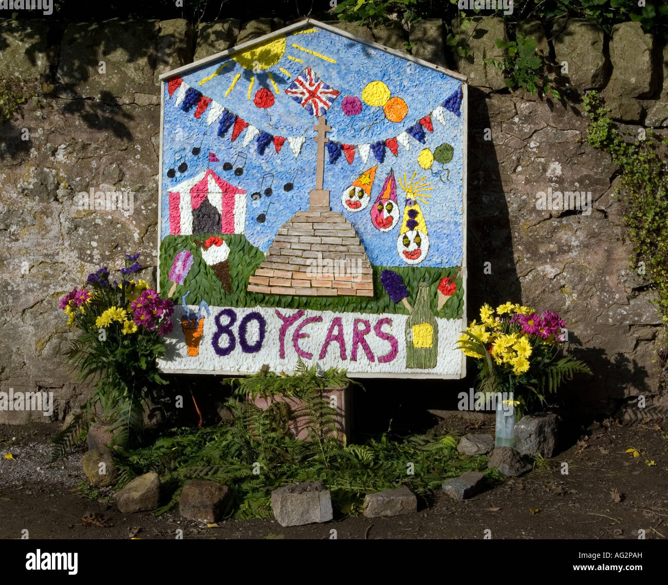 bonsall village well dressing derbyshire 2007 Stock Photo