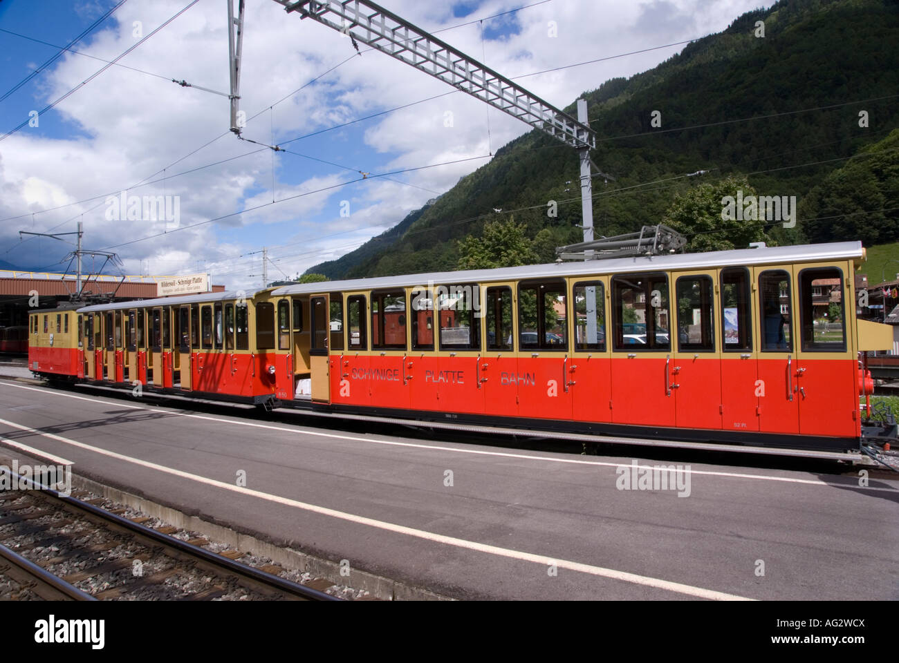 wilderswil train to schynige platte Stock Photo - Alamy