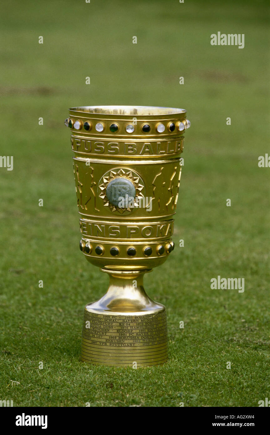 Sport / Sports, soccer, football, DFB Cup, German federation, trophy, confederation, historic, historical, Stock Photo