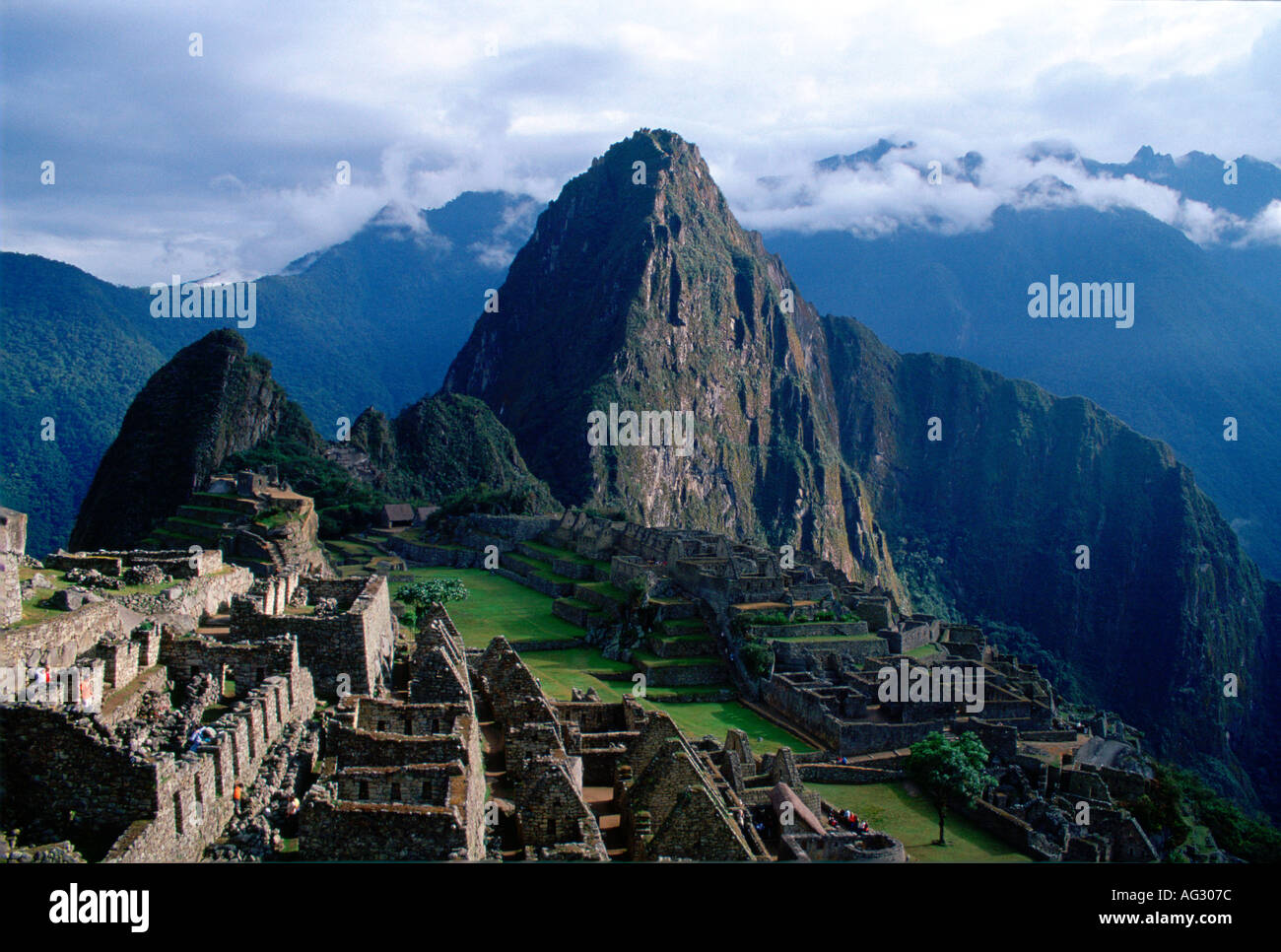 Machu Picchu ruins of the Inca citadel discovered in 1911 in Peru South America Stock Photo