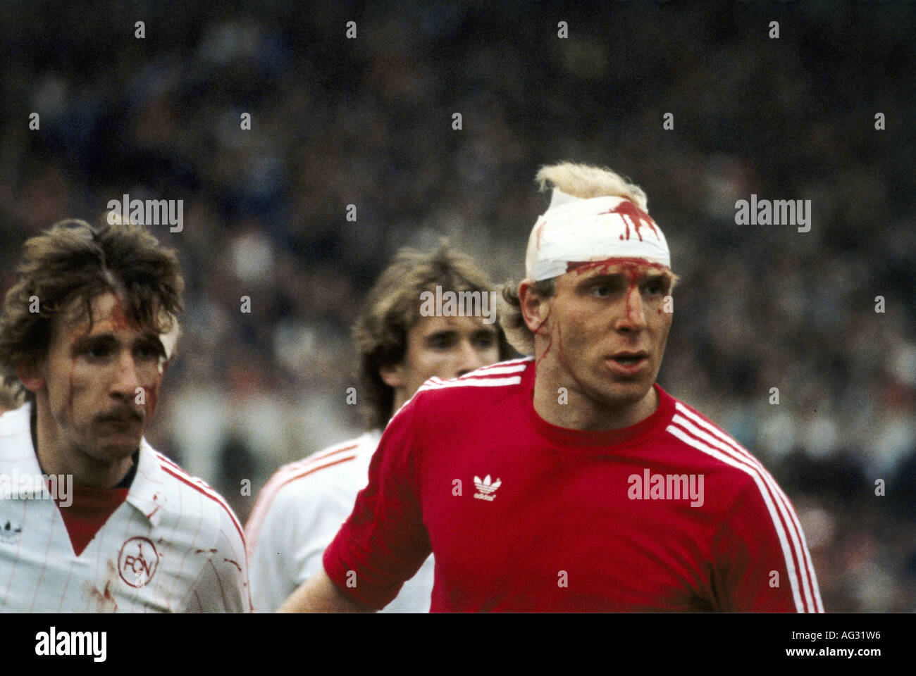Hoeneß, Dieter, * 7.1.1953, German athlete (football / soccer), half length, DFB final Bayern Munich versus FC Nuremberg (4:2), Waldstadion Frankfurt, 1.5.1982, Stock Photo