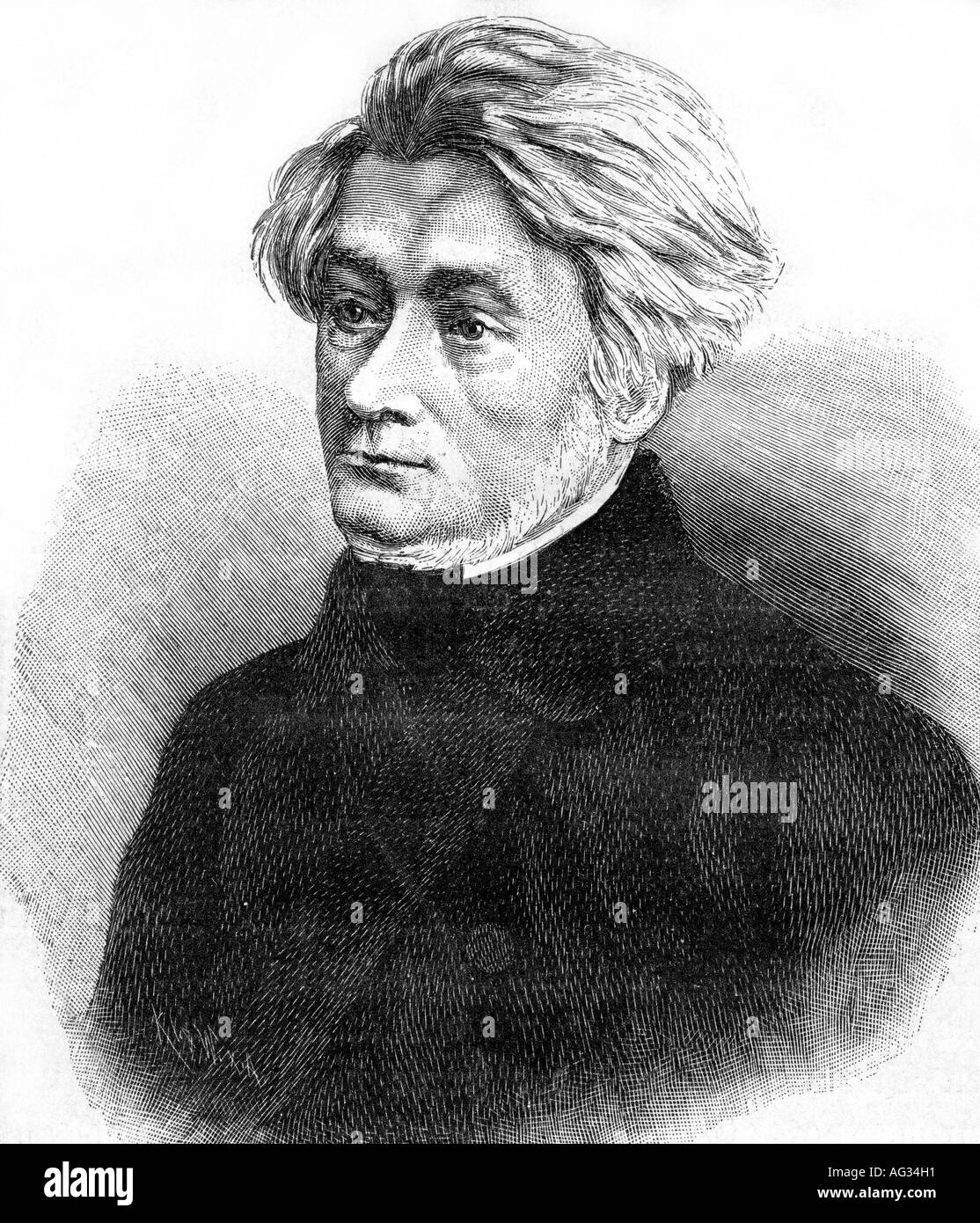 Mickiewicz, Adam, 24.12.1798 - 26.11.1855, Polish poet, portrait, engraving, 19th century, Stock Photo