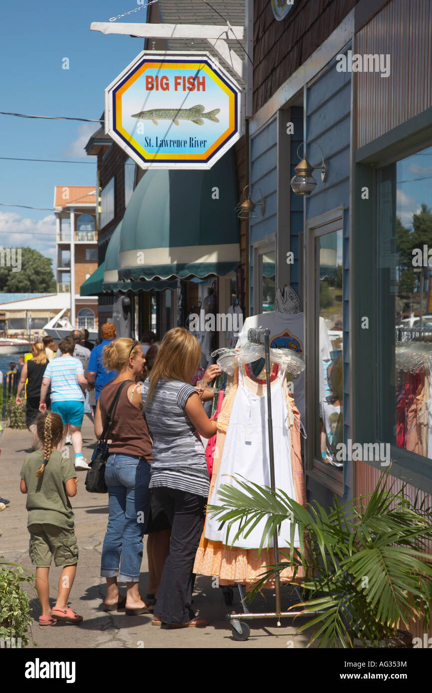 Shopping in Alexandria Bay in the Thousand Island St Lawrence River