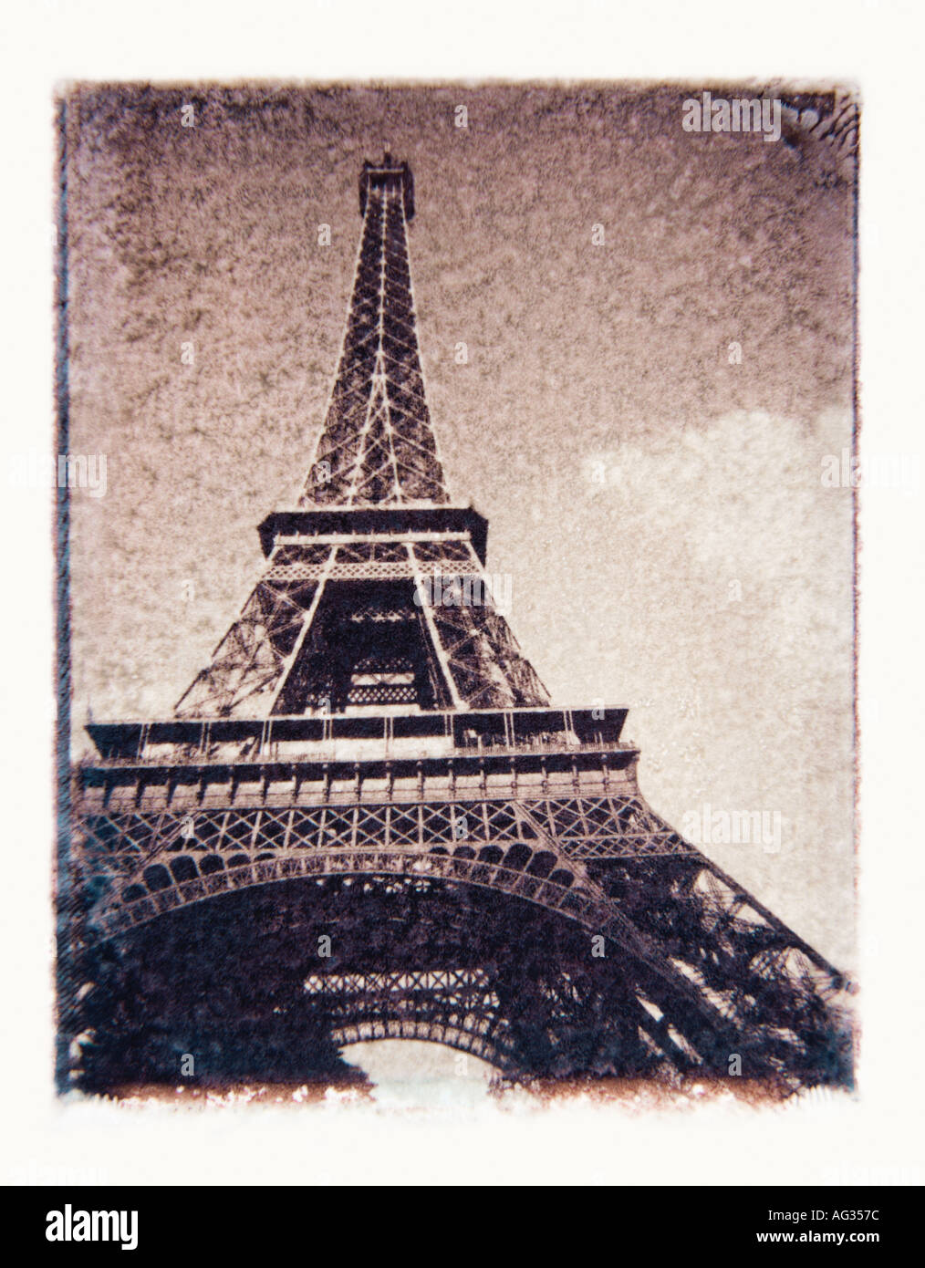 Polaroid transfer image of the Eiffel Tower in Paris, France, Europe Stock  Photo - Alamy