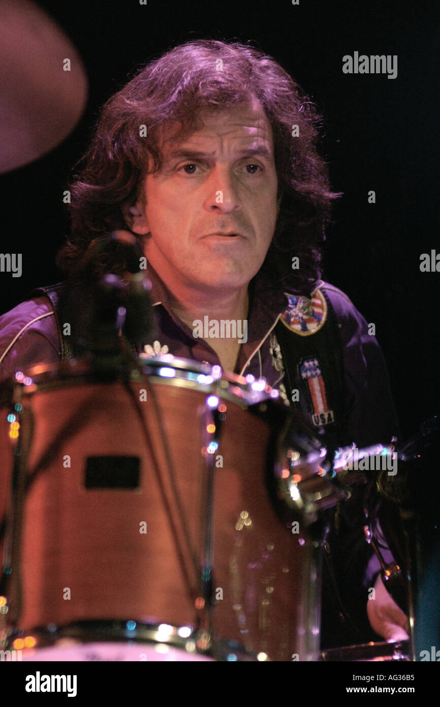 Corky Laing Canadian drummer with the legendary American rock band Mountain Stock Photo Alamy