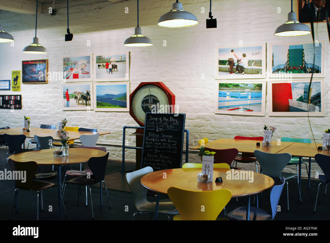 The Cafeteria at Salts Mill Gallery in Bradford Yorkshire UK Stock Photo