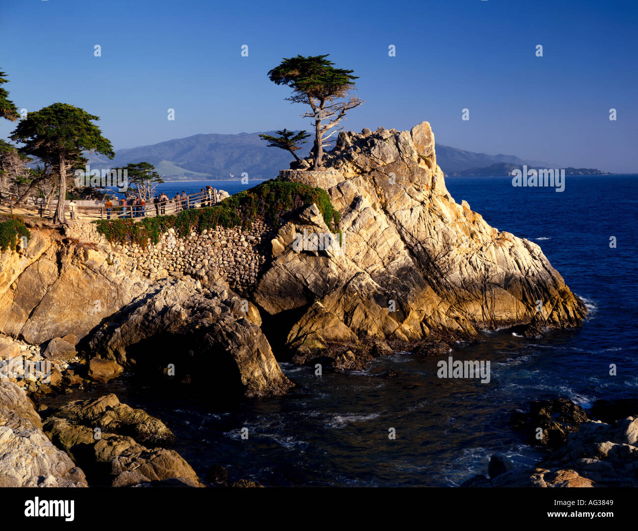 Lone Cypress Lookout on 17 Mile Drive of Monterey peninsula California USA Stock Photo