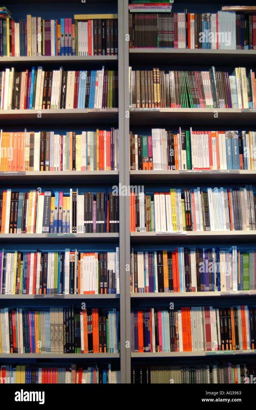 Books on a shelf in a Stock Photo Alamy