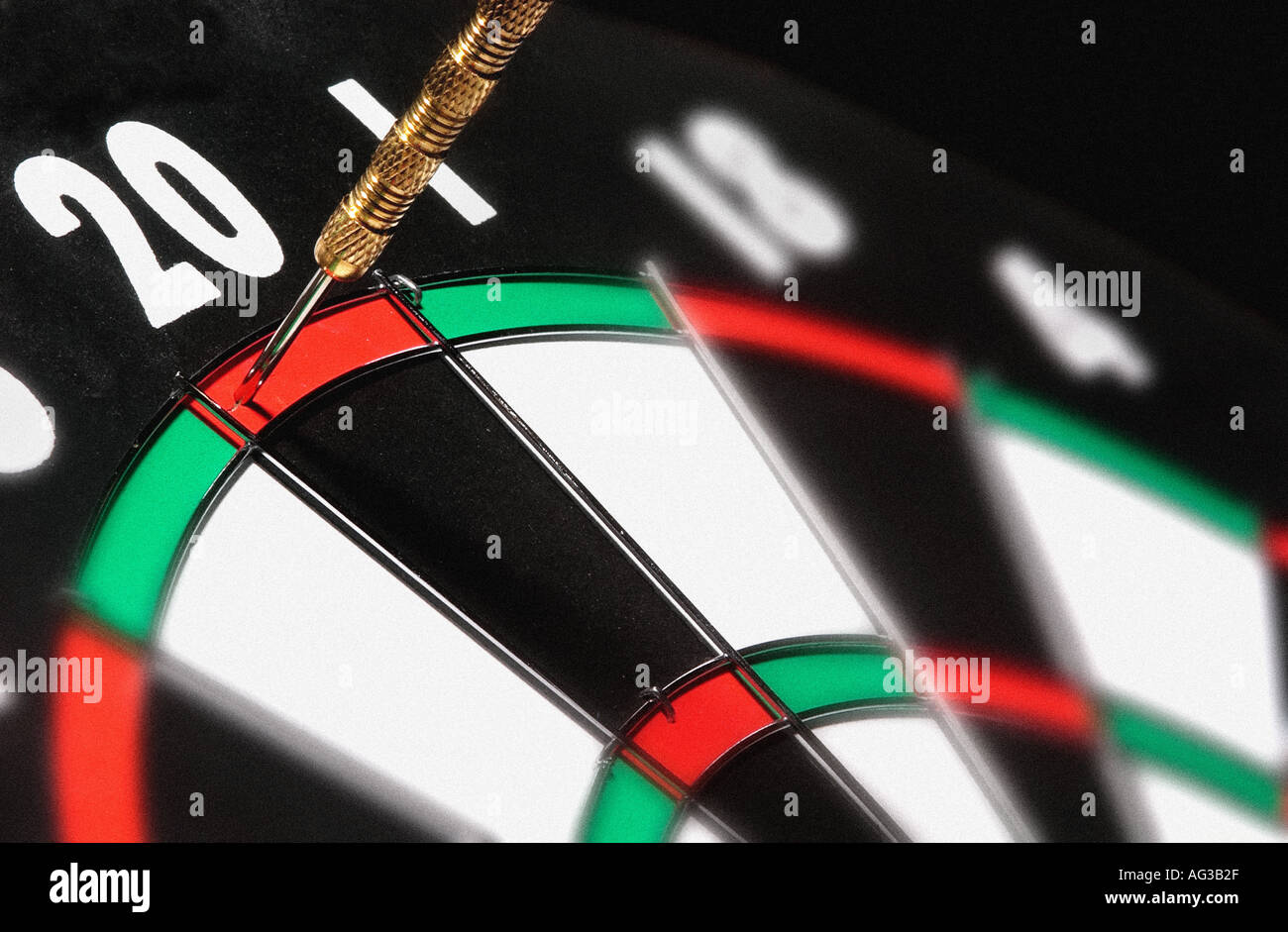 close up of dart board showing dart in double 20 ( double top Stock Photo -  Alamy
