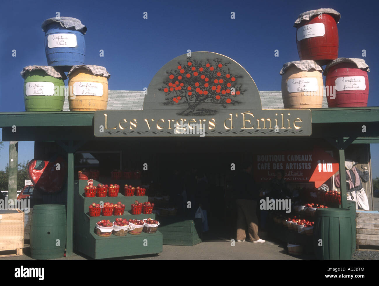 Red Apples for sale at pick yourself orchards in St Jean ,the townships ,Quebec,Canada Stock