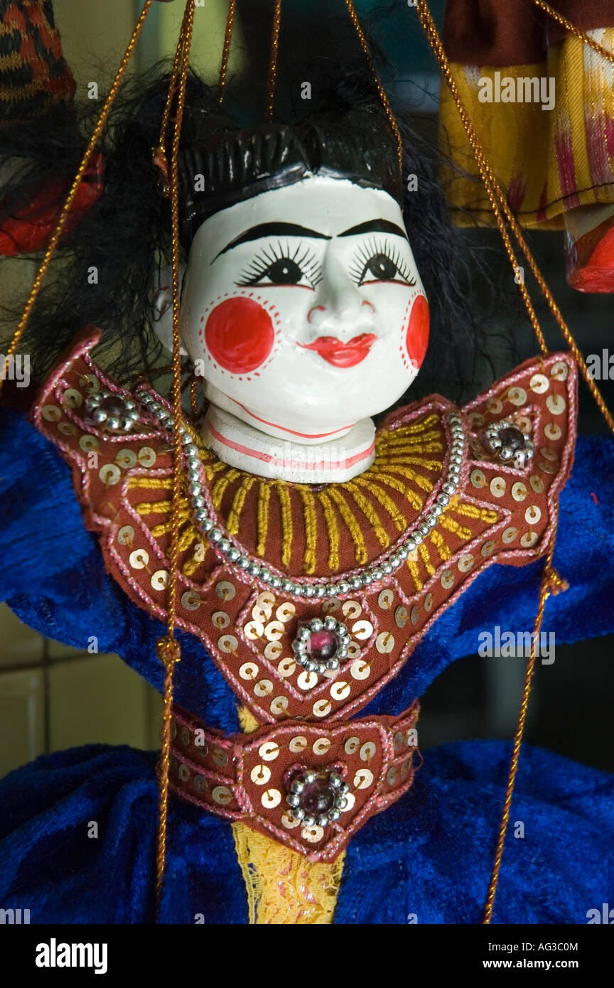 Burmese doll in traditional dress Mandalay Myanmar Stock Photo