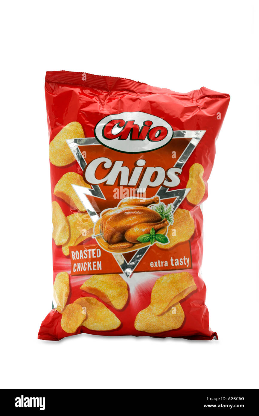 Chio Chips with roasted chicken crisps Stock Photo - Alamy