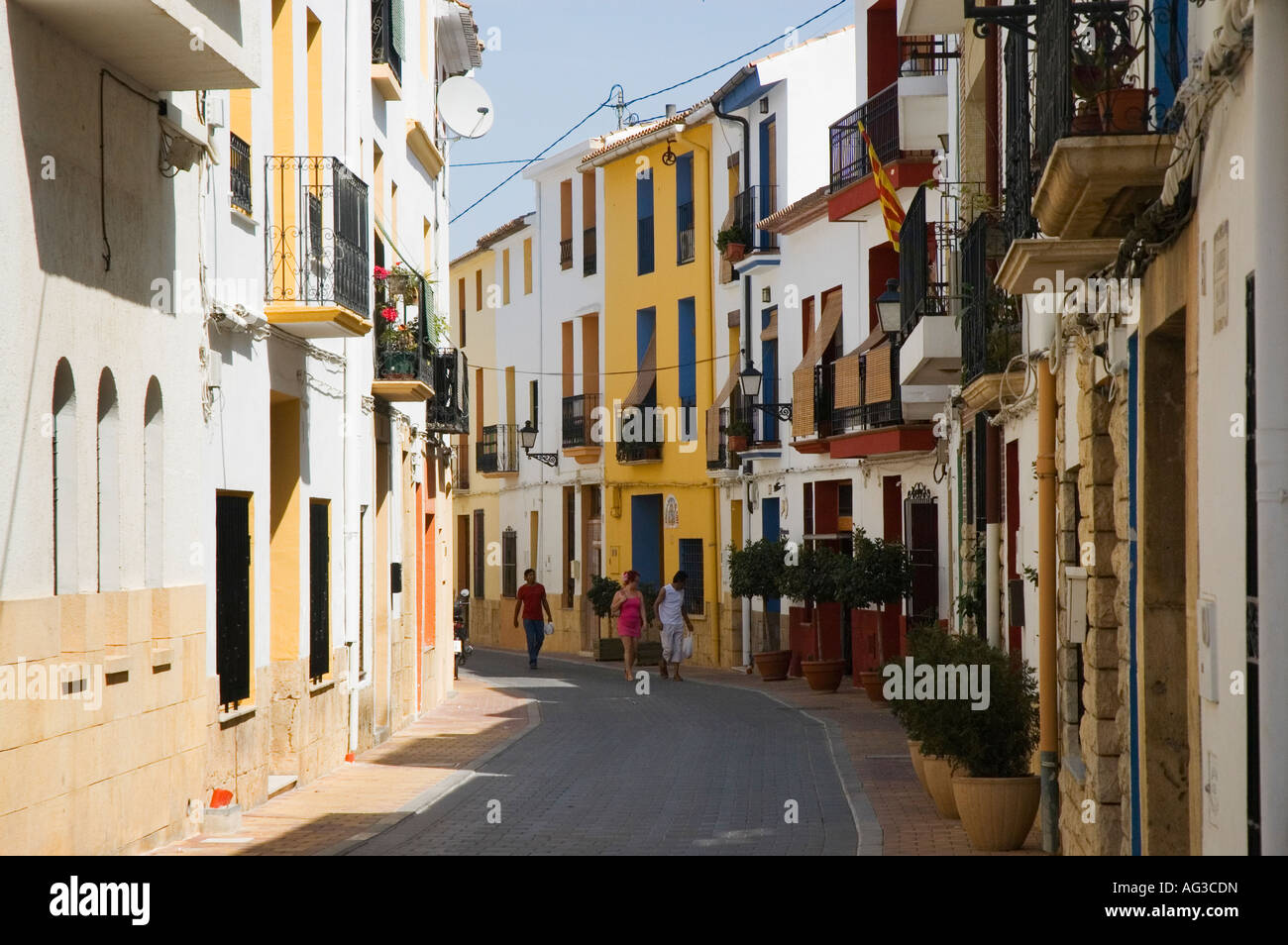 A street scene in the town of La Nucia, Spain Stock Photo